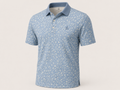 Men's Dusty Blue Floral Polo