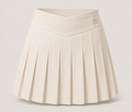 Women's Ivory Pleated V-Waist Skirt