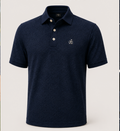 Men's Navy Textured Polo